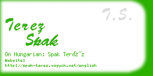 terez spak business card